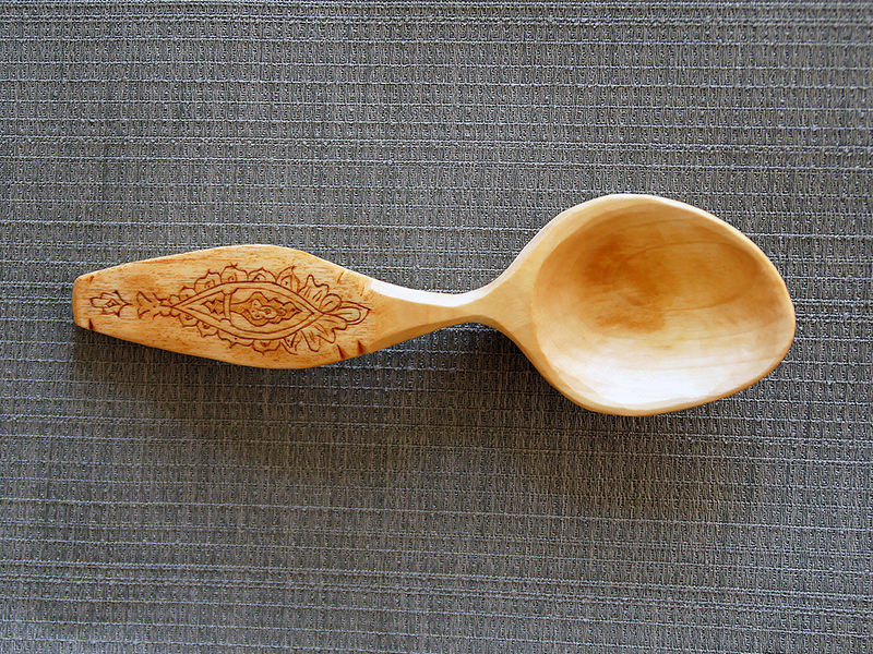 hand-crafted ashram wooden Spoon